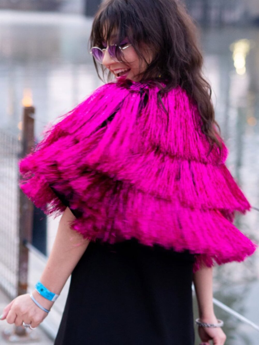 NWT Hot Pink Tinsel Jacket